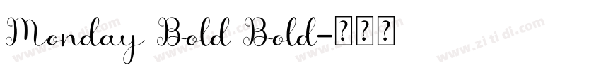 Monday Bold Bold字体转换